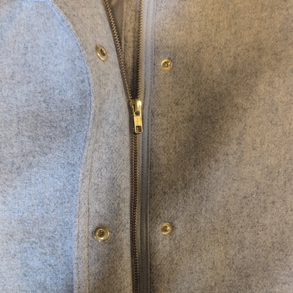 J.Crew Gray City Coat with Faux Fur Trim - Picture 4 of 10